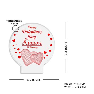 Happy Valentine Day Personalized Name Night Lamp with Automatic Color Changing Light  Valentine Day Gift for Couple Wife Husband Boyfriend Girlfriend